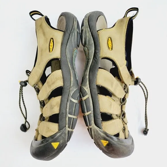 KEEN Men's Khaki Brown Waterproof Leather Newport H2 Sandals - size 9
