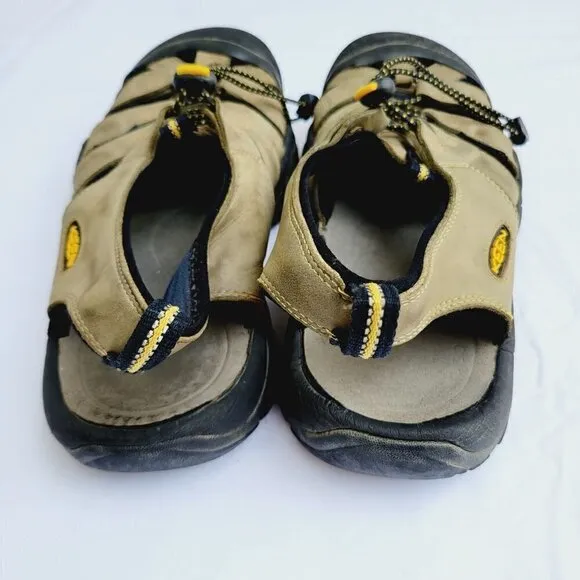 KEEN Men's Khaki Brown Waterproof Leather Newport H2 Sandals - size 9