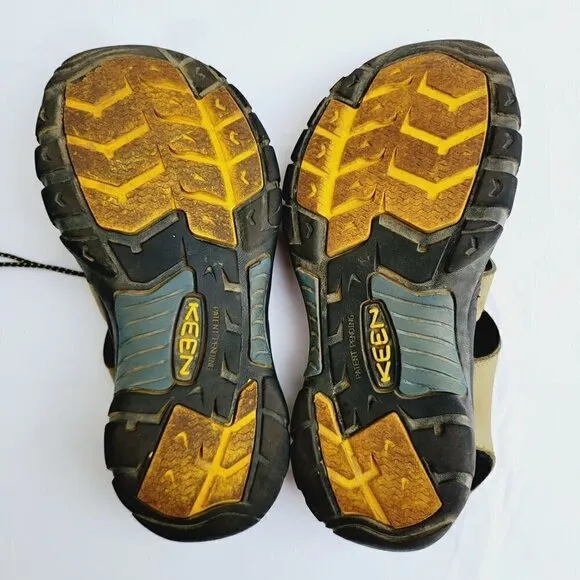 KEEN Men's Khaki Brown Waterproof Leather Newport H2 Sandals - size 9