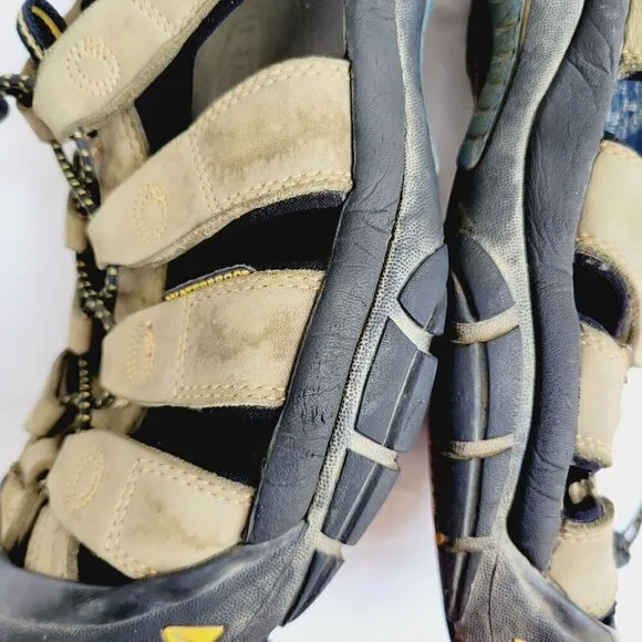 KEEN Men's Khaki Brown Waterproof Leather Newport H2 Sandals - size 9
