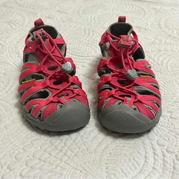 KEEN Newport Sandals Waterproof Outdoor Hiking Pink Gray Size Big Kid 3