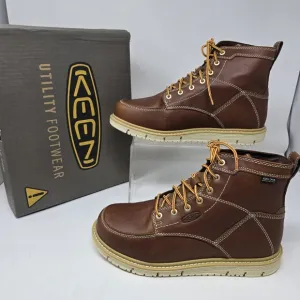 KEEN Utility Men's Size 9.5 EE San Jose 6&quot; Soft Toe Waterproof Work Boots Brown