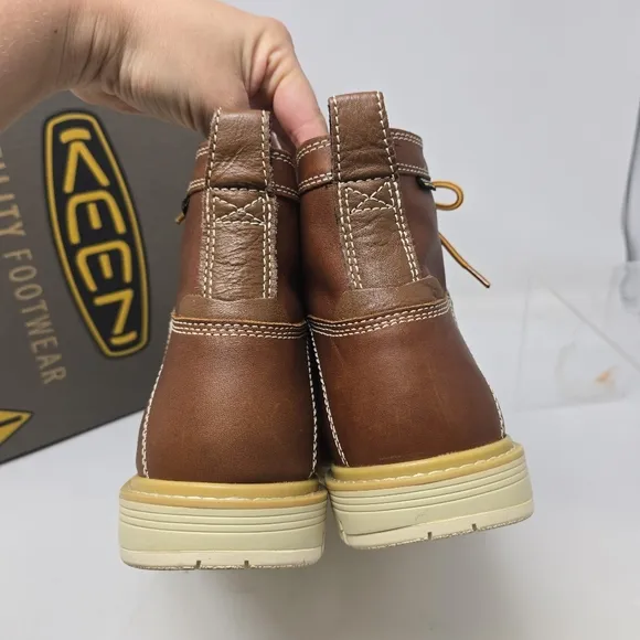 KEEN Utility Men's Size 9.5 EE San Jose 6&quot; Soft Toe Waterproof Work Boots Brown