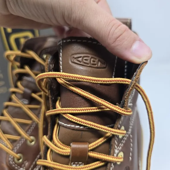 KEEN Utility Men's Size 9.5 EE San Jose 6&quot; Soft Toe Waterproof Work Boots Brown