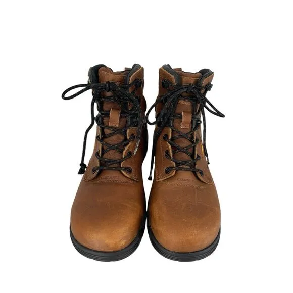 KEEN Womens Chicago 6’&quot; Waterproof Boot Brown Leather Size 8.5 M