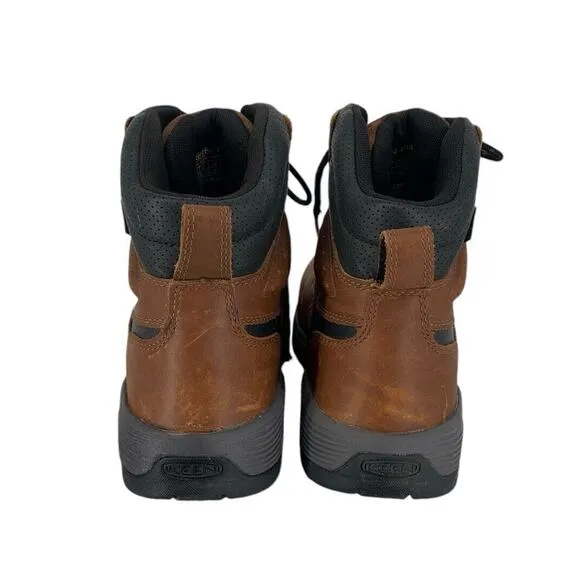 KEEN Womens Chicago 6’&quot; Waterproof Boot Brown Leather Size 8.5 M