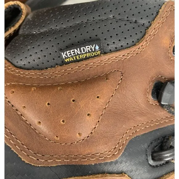 KEEN Womens Chicago 6’&quot; Waterproof Boot Brown Leather Size 8.5 M