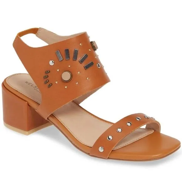 KELSI DAGGER SABRINA LEATHER STUDDED SANDALS NIB SZ 10