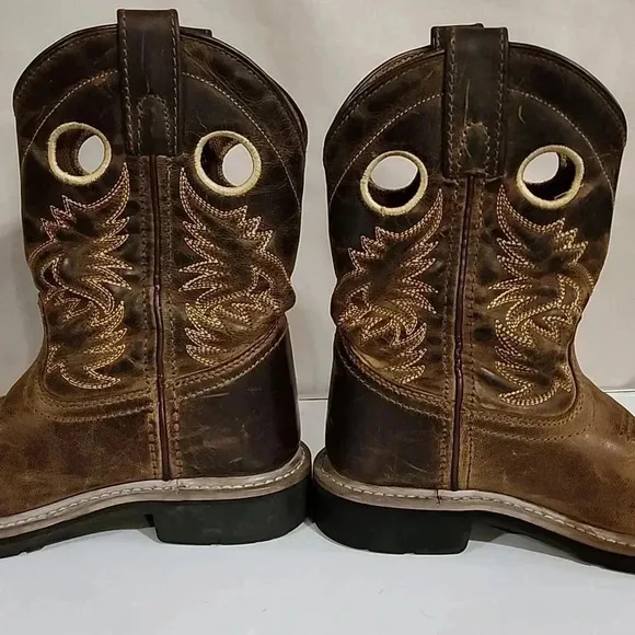 Kids Amarillo Dan Post Cowboy Boots, Brown, Size Children's 1D, PreOwned
