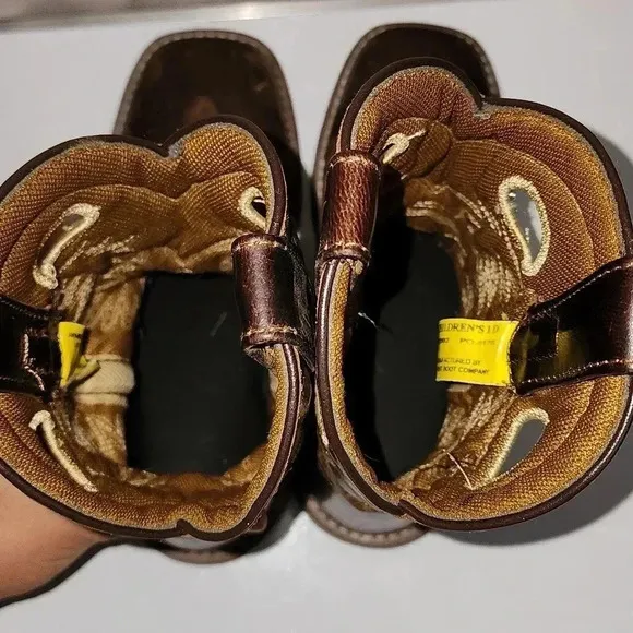 Kids Amarillo Dan Post Cowboy Boots, Brown, Size Children's 1D, PreOwned