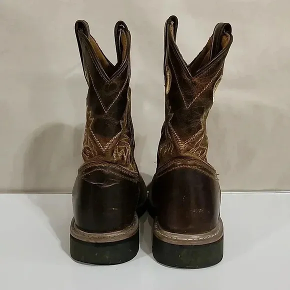Kids Amarillo Dan Post Cowboy Boots, Brown, Size Children's 1D, PreOwned