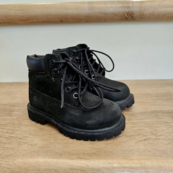 Kids Timberland Premium Boots Toddler sz 7 BLACK