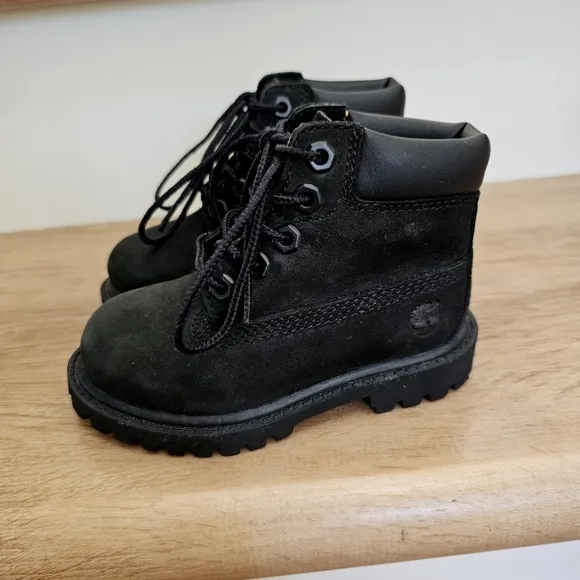 Kids Timberland Premium Boots Toddler sz 7 BLACK