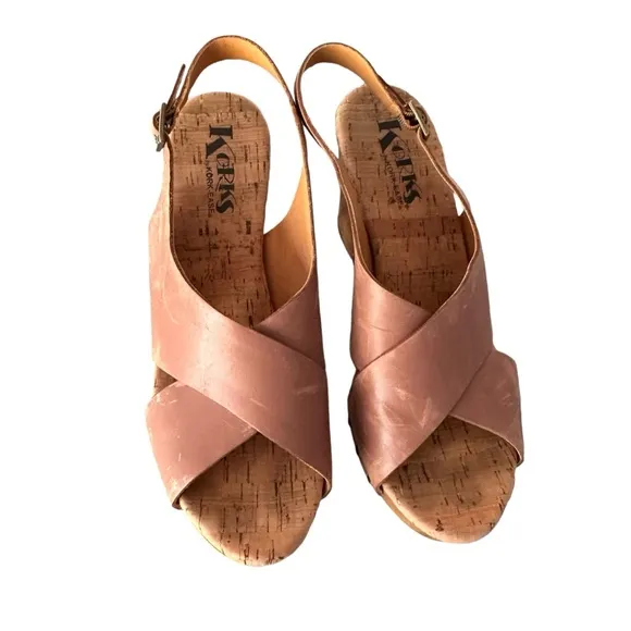 Kork Ease | Leather Buckle Studded Sandals Size 8