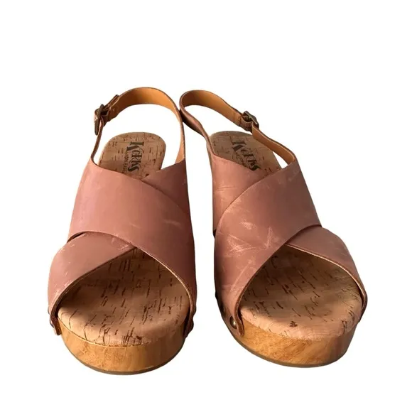Kork Ease | Leather Buckle Studded Sandals Size 8