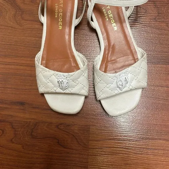 Kurt Geiger London Girls' Kensington white Leather Sandals
