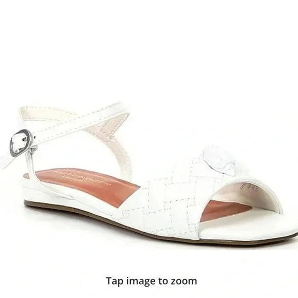 Kurt Geiger London Girls' Kensington white Leather Sandals