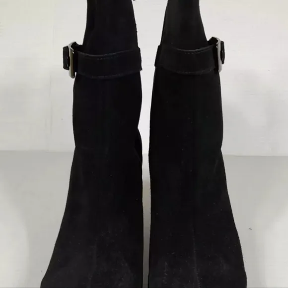 LA CANADIENNE Beverley WATERPROOF SUEDE MID CALF PLATFORM‎ BOOTS SZ 11 BLACK