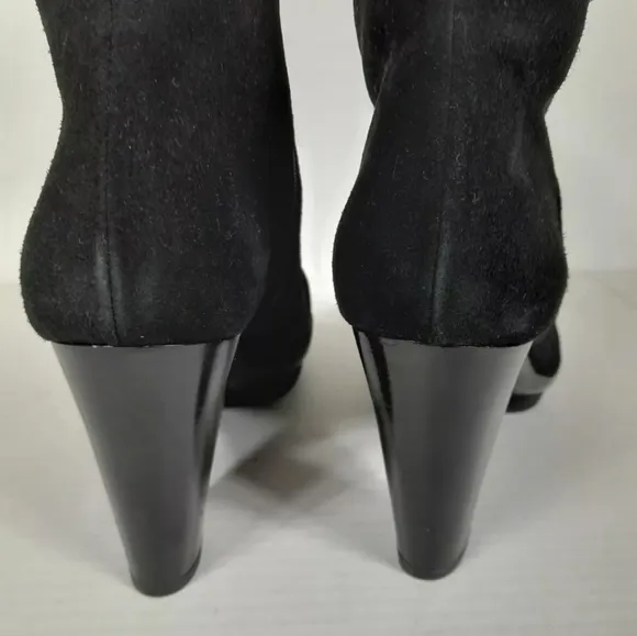 LA CANADIENNE Beverley WATERPROOF SUEDE MID CALF PLATFORM‎ BOOTS SZ 11 BLACK