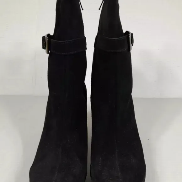 LA CANADIENNE Beverley WATERPROOF SUEDE MID CALF PLATFORM‎ BOOTS SZ 11 BLACK