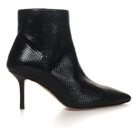 L’AGENCE Aimee Pointed Toe texture leathe Bootie in black size 39