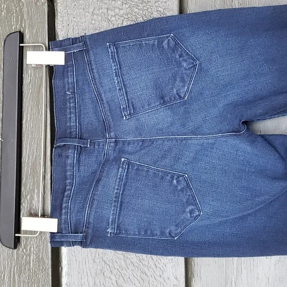 L'AGENCE El Matador High Rise Slim Raw Hem Crop Jeans Anchor Blue sz 26 Women's