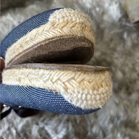Lanvin flat espadrille denim wedge flats studded shoes strappy sandals jean