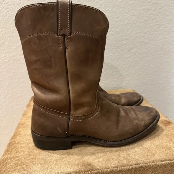 Laredo 28-2104 Dirty Brown Mechanic Trucker Boots sz 9 EE  (S1699)