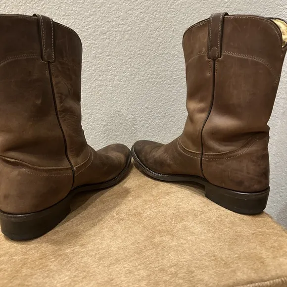 Laredo 28-2104 Dirty Brown Mechanic Trucker Boots sz 9 EE  (S1699)