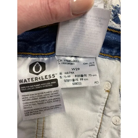 Levis 501 Logo Drawstring Denim Button-fly Shorts