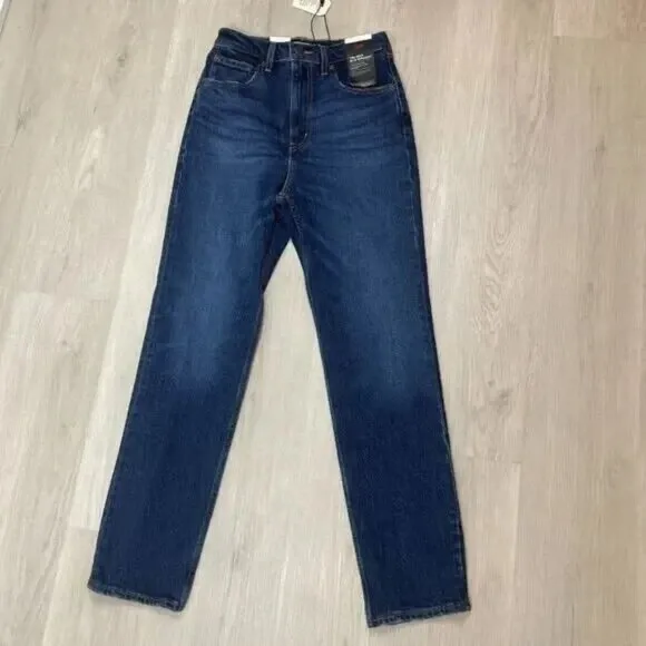 Levis 70s High Slim Straight Jeans Womens 26X29 Dark Wash A08980015