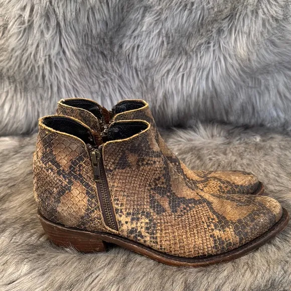 Liberty Black Snakeskin Boots Size 9