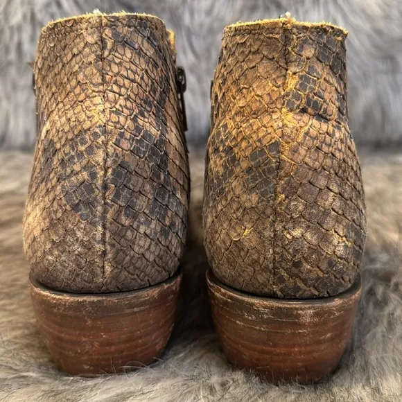 Liberty Black Snakeskin Boots Size 9
