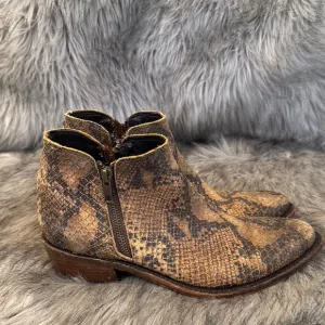 Liberty Black Snakeskin Boots Size 9