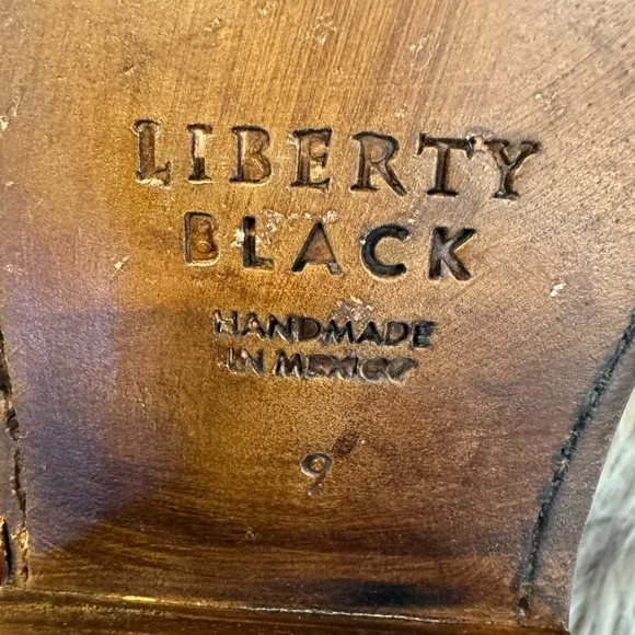 Liberty Black Snakeskin Boots Size 9