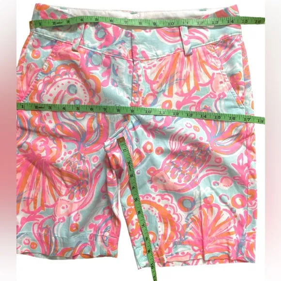 Lilly Pulitzer 10 inch Pink Pout Too Much Bubbly Chipper Shorts Size 00 NWOT