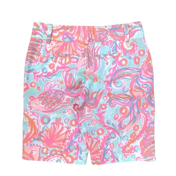 Lilly Pulitzer 10 inch Pink Pout Too Much Bubbly Chipper Shorts Size 00 NWOT