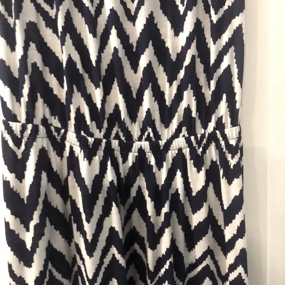 Lilly Pulitzer Mills Racerback Max Dress in Navy &amp; White Chevron Print Size XS