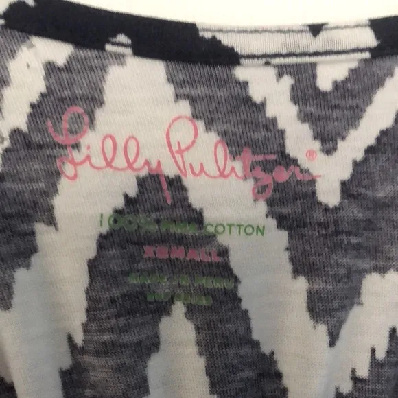 Lilly Pulitzer Mills Racerback Max Dress in Navy &amp; White Chevron Print Size XS