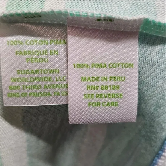 Lilly Pulitzer Striped Dress Sz Small Green and Blue Coastal Preppy Vacation