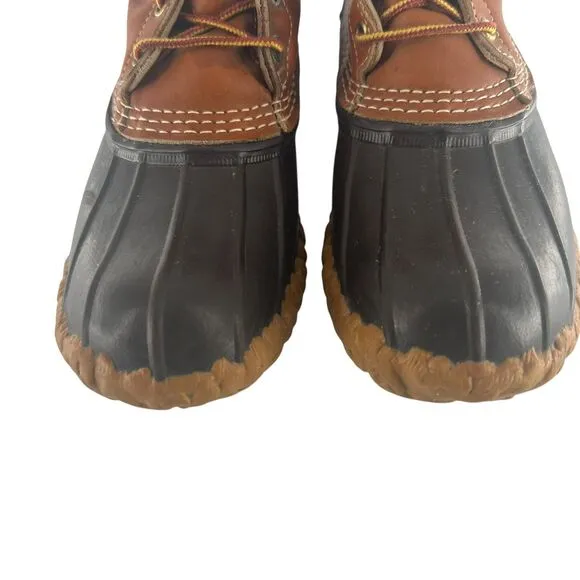 LL Bean Boots Mens 8 Bean Boots Leather Unlined Waterproof Duck Classic USA