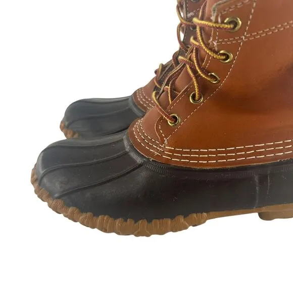 LL Bean Boots Mens 8 Bean Boots Leather Unlined Waterproof Duck Classic USA