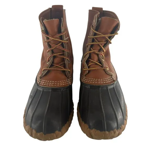 LL Bean Boots Mens 8 Bean Boots Leather Unlined Waterproof Duck Classic USA