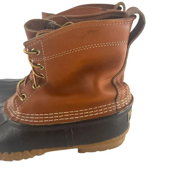 LL Bean Boots Mens 8 Bean Boots Leather Unlined Waterproof Duck Classic USA
