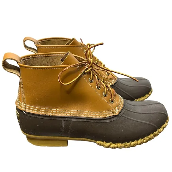 LL Bean Men’s 11 Bean Boots 6” Duck Boots Leather Rainboots Made in USA Maine