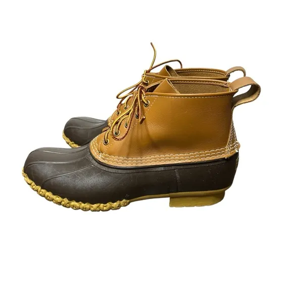 LL Bean Men’s 11 Bean Boots 6” Duck Boots Leather Rainboots Made in USA Maine