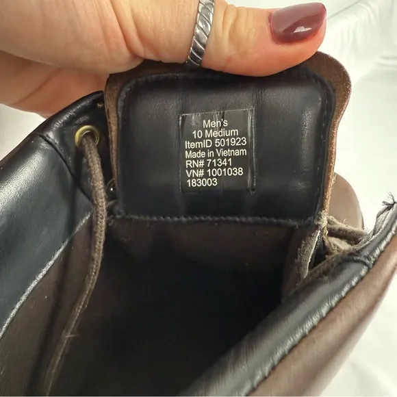 L.L.Bean Men’s Waterproof Leather Work Boots – Size 10 Medium