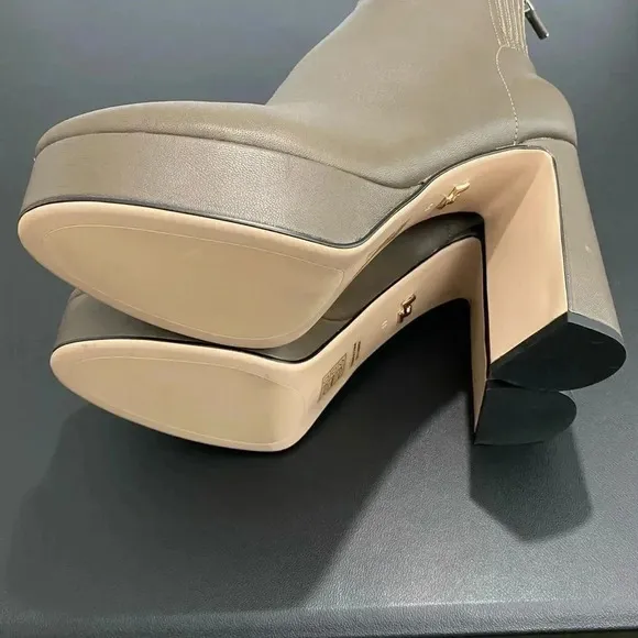 Lola Cruz Leste Leather Platform Heel Boots Y2K Anthropologie Whimsigoth New