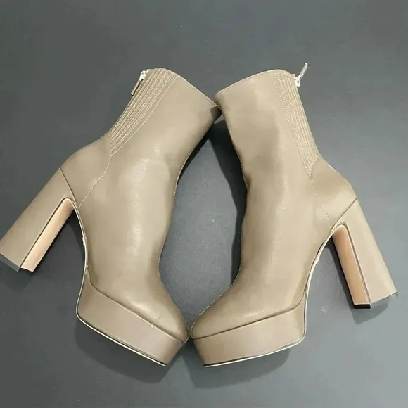 Lola Cruz Leste Leather Platform Heel Boots Y2K Anthropologie Whimsigoth New