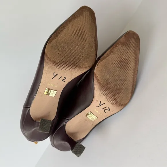 Louise et Cie Lydie Ankle Boots in Burgundy Wine Leather &amp; Suede Size 6